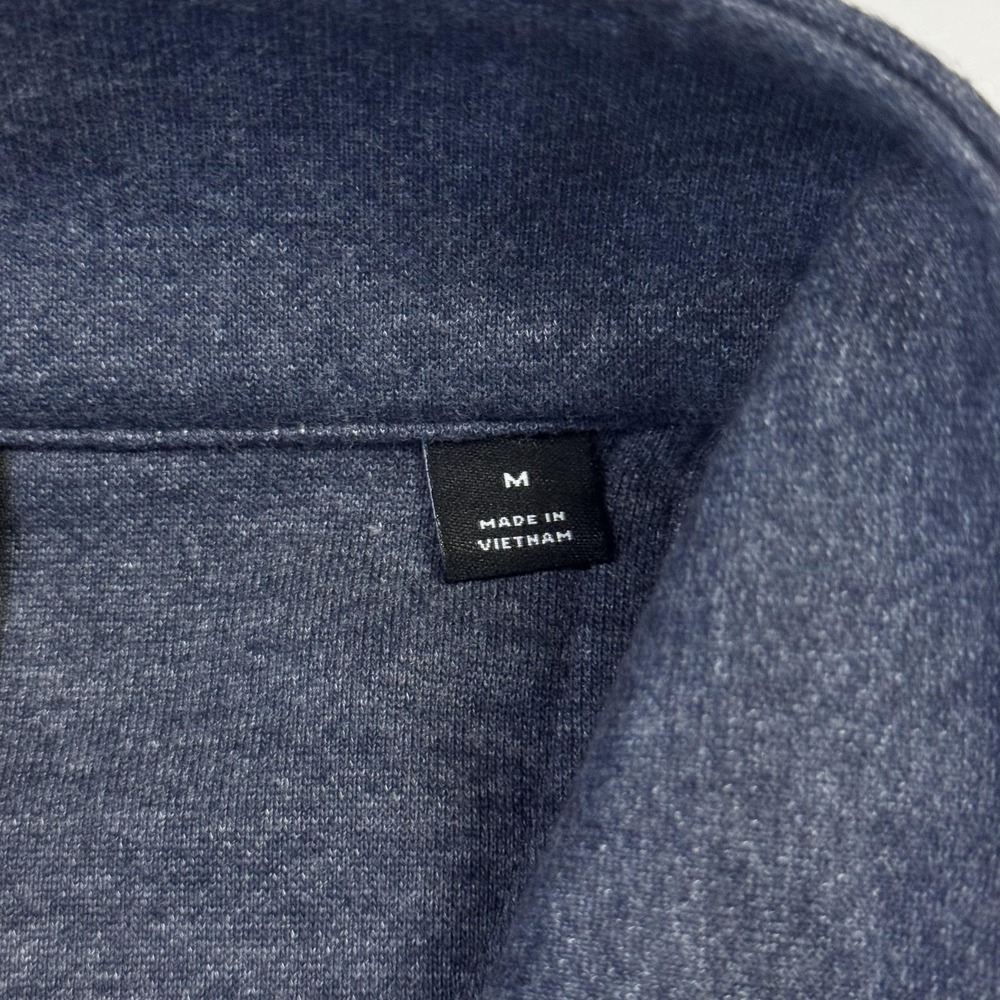 Dunning Sweater Vest Mens Medium Blue 1/4 Zip Mock Neck Golf Pullover Knit - Picture 5 of 11